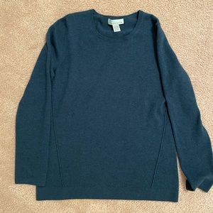 Women’s cashmere sweater large, emerald green hardly worn